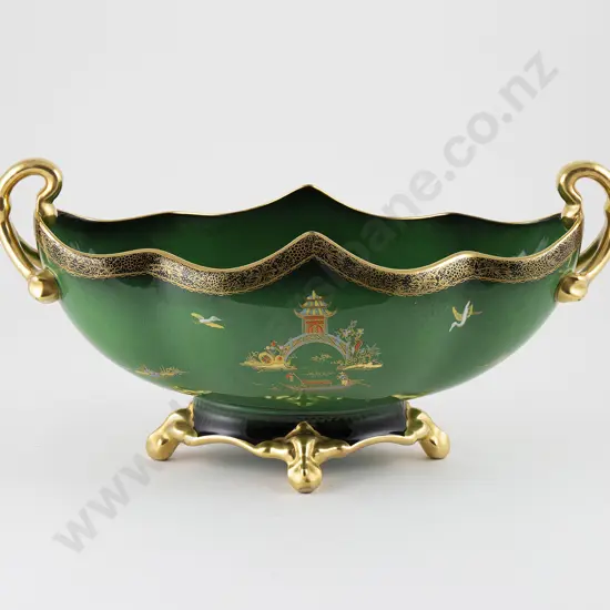 Carlton Ware Vert Royale Shaped Oblong Fruit Dish