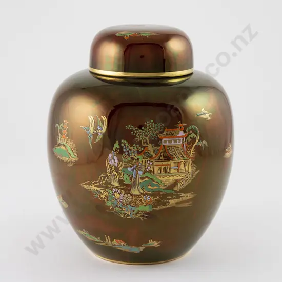 Large Carlton Ware Rouge Royale Covered Ginger Jar