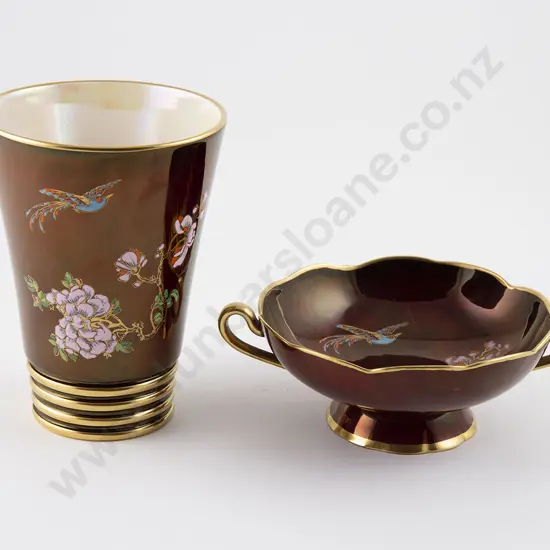 Carlton Ware Rouge Royale Trumpet Vase