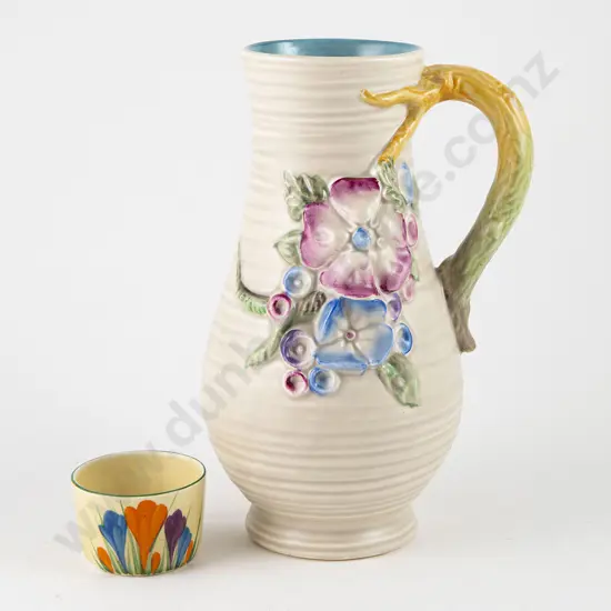 Clarice Cliff Jug & Sugar Pot