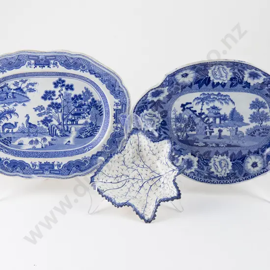 Three Early to Mid C19th English B&W Dishes