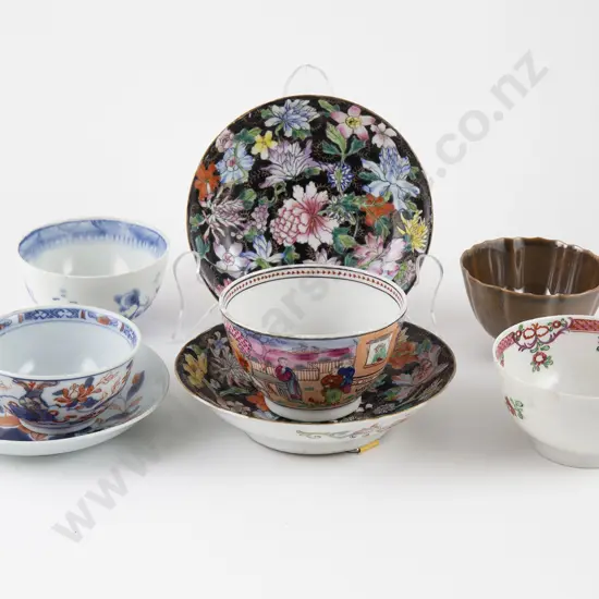 Collection Late C18th/ Early C19th Tea Bowls and Saucers