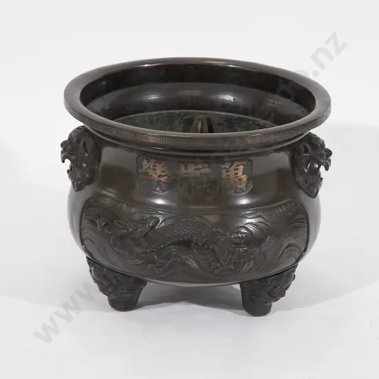 Large Chinese Bronze Temple Censer