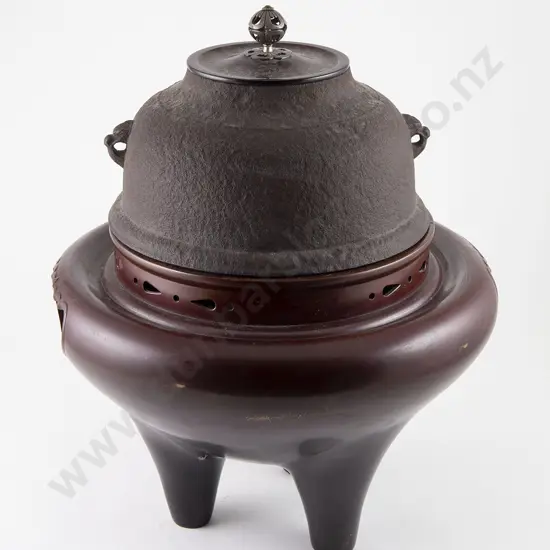 Late C19th Japanese Bronze Tripod Censer