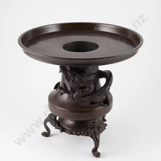 Japanese Bronze Ikenobu Vase