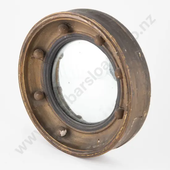 Small Regency Giltwood Convex Mirror