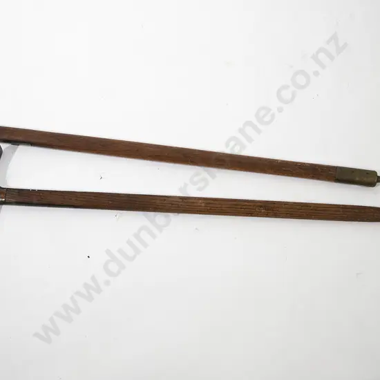 Two Vintage Oak Handled Mountaineering Ice Picks