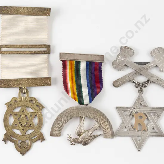 Three NZ Silver and Other Masonic Medals