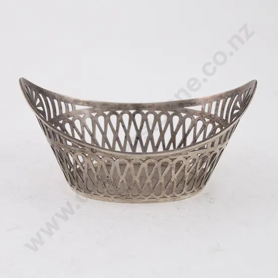 Dutch Silver Boat Shaped Bon Bon Dish