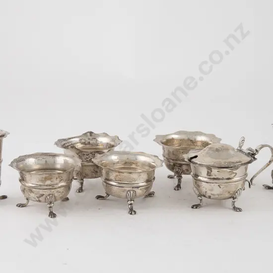 Composed Edw 7 S/S 7 Piece Cruet Set