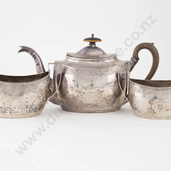 Geo 3 S/S Three Piece Tea Set