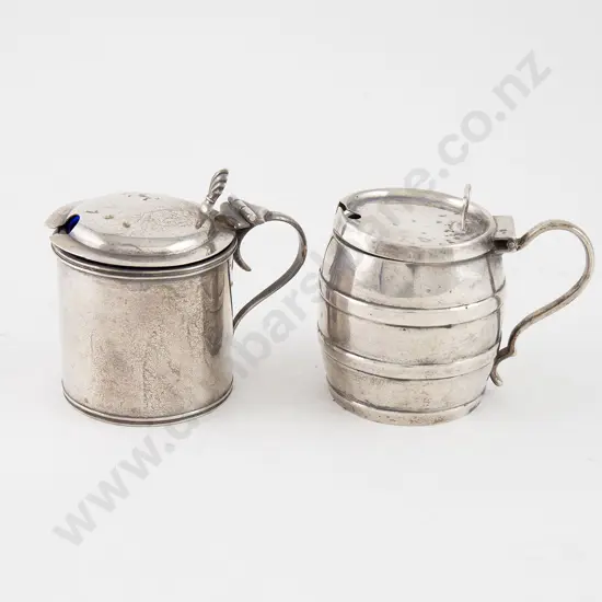 Two Geo V S/S Mustard Pots