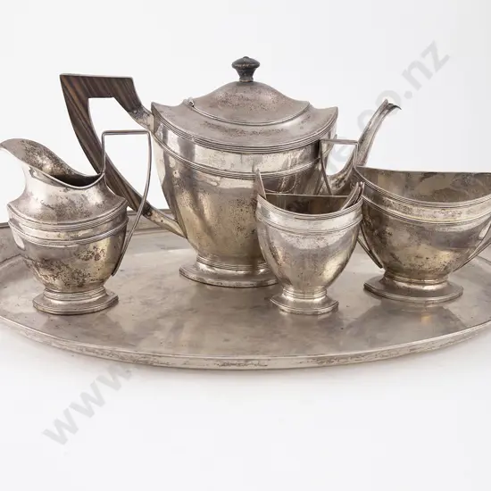 Dutch Silver Five Piece Tea Set By J M van Kempen & Zonen
