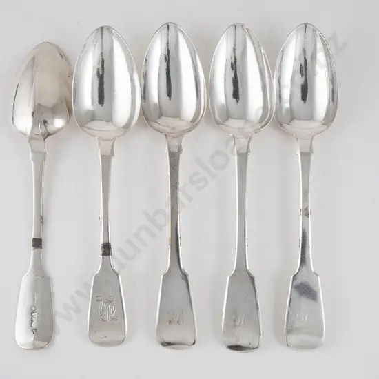 5 Wm IV & Vict Irish S/S Tablespoons