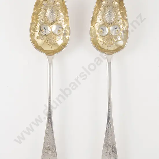 Pair Geo IV S/S Berry Spoons