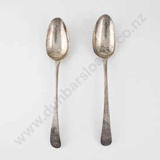 Pair Geo III Tablespoons By Hester Bateman