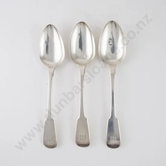 Three Wm IV S/S Tablespoons By William Bateman II