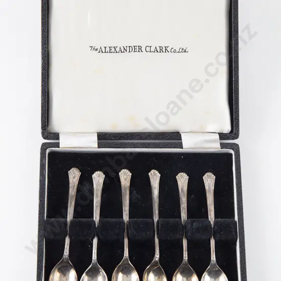 Cased Set Of 6 QEII S/S Coffee Spoons
