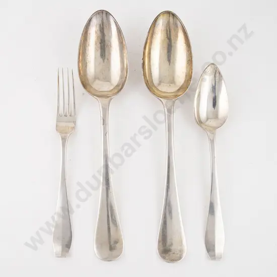 Pair Dutch Silver Basting Spoons