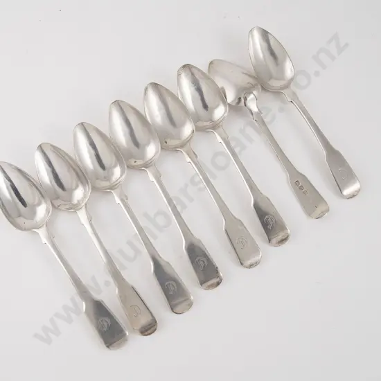 Set Eight Geo III S/S Teaspoons
