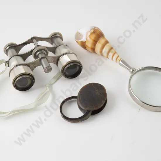 MOP Mounted Chrome Opera Glasses