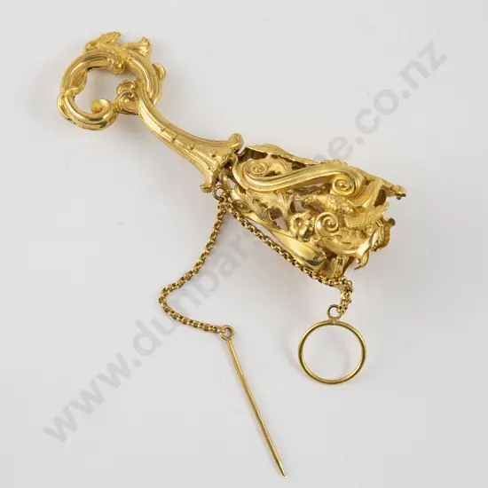 Ornate Silver Gilt Posy Holder