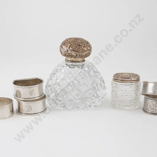 2 S/S Topped Glass Dressing Table Bottles