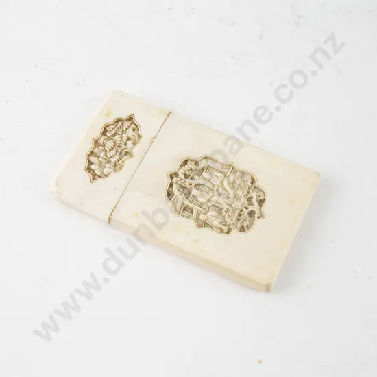 Late C19th Chinese Ivory Calling Card Case