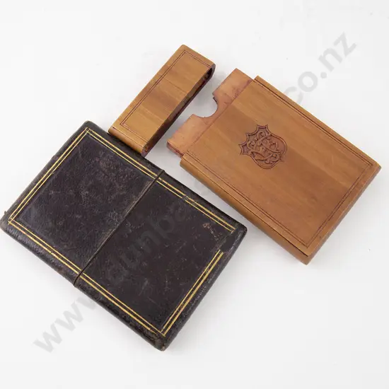 C19th Satinwood Calling Card Case