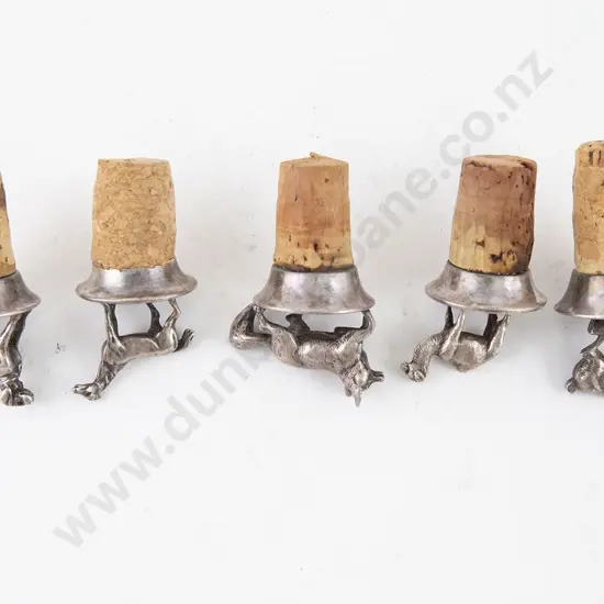 Five S/P Novelty Animal Bottle Stoppers