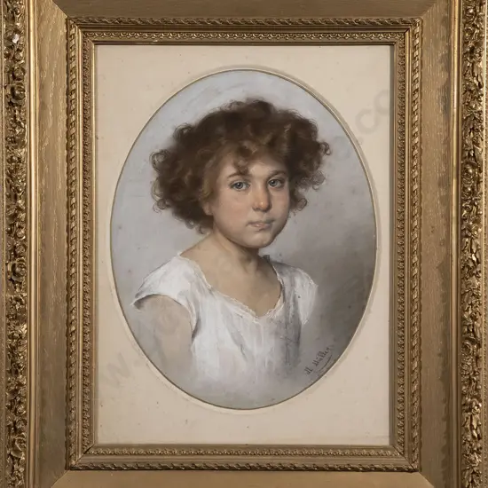 H Muller - Portrait Of A Young Girl