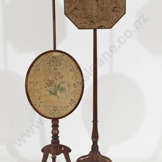 Regency Mahogany Pole Screen