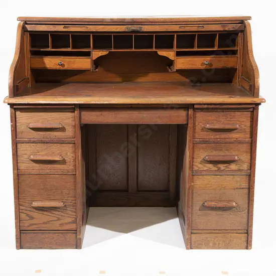 Oak Roll Top Desk