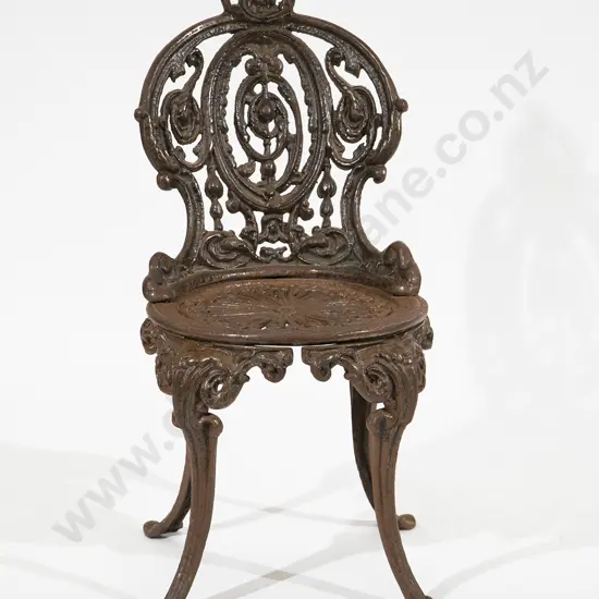 Heavy Coalbrookdale Style Cast Iron Chair