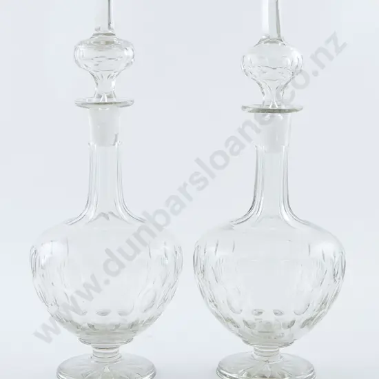 Pair Victorian Wine Decanters
