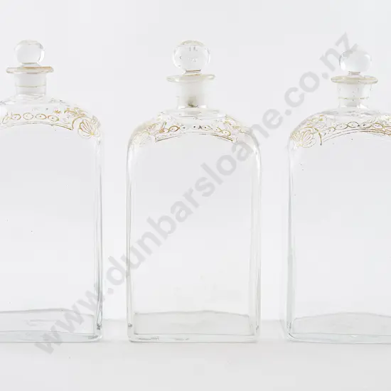 Set Three C19th Bottle Decanters
