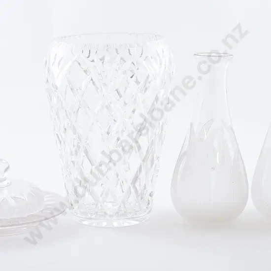 Heavy Cut Crystal Vase