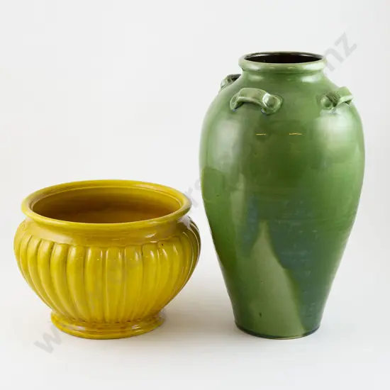 Early C20th Planter & Brannam Ware Vase