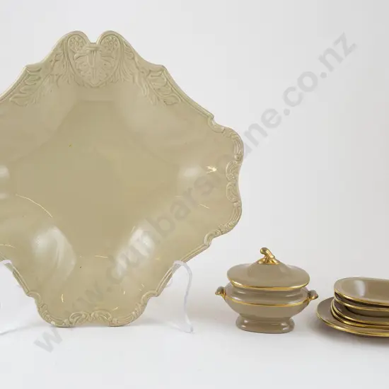 Six Pces Victorian Nursery Play Dinner Set & Dish