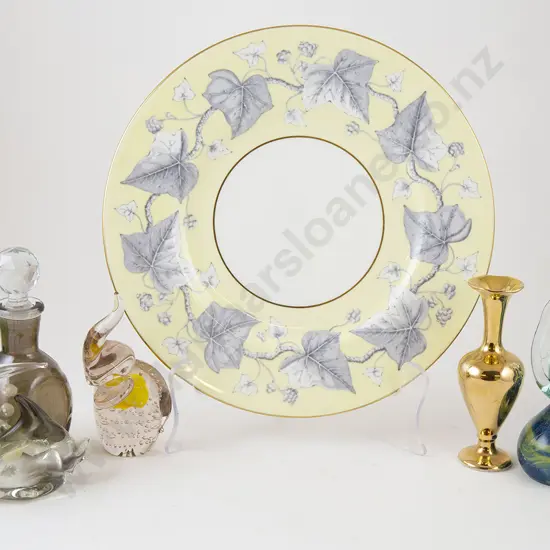 Various Glassware Ornaments on Cake Plate