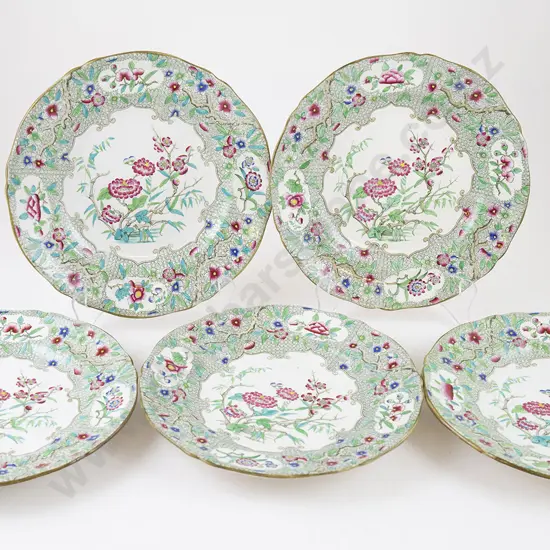 Five Victorian Indian Curl Plates