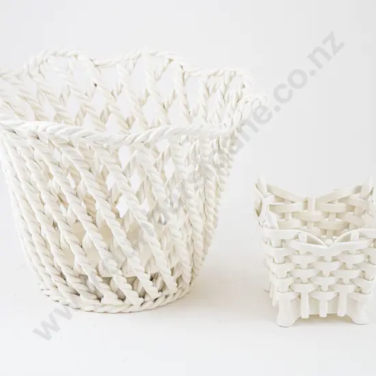 Two Basket Weave Planters