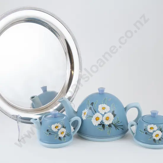 Beverley England 1930s 3 Pce Teaset on Tray