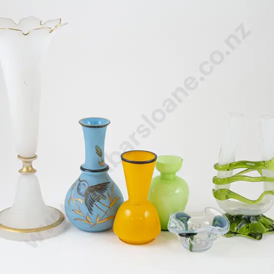 Selection Various Glass Posy & Vases (6)
