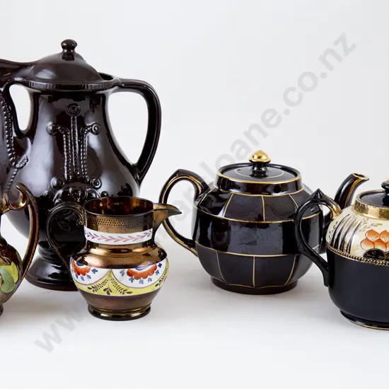 Two Copper Lustre Jugs