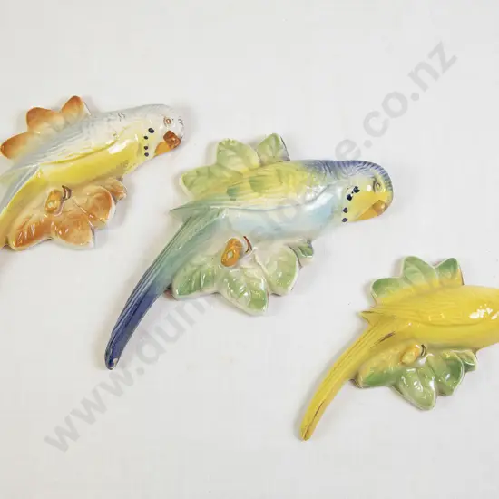 Three Budgie Wall Hangings