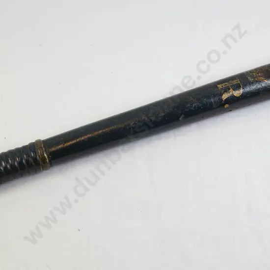 Victorian Painted Wooden Police Truncheon