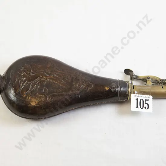 Brass & Leather Powder Flask