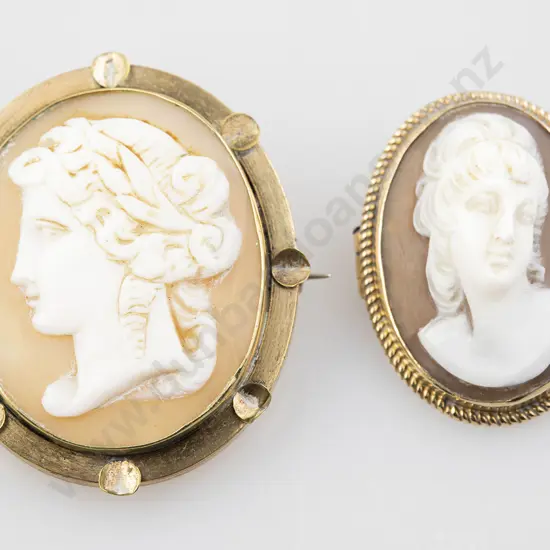 Gold & Plated Cameo Brooches