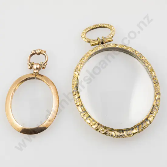 Two Gold Photo Lockets